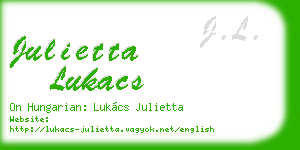 julietta lukacs business card